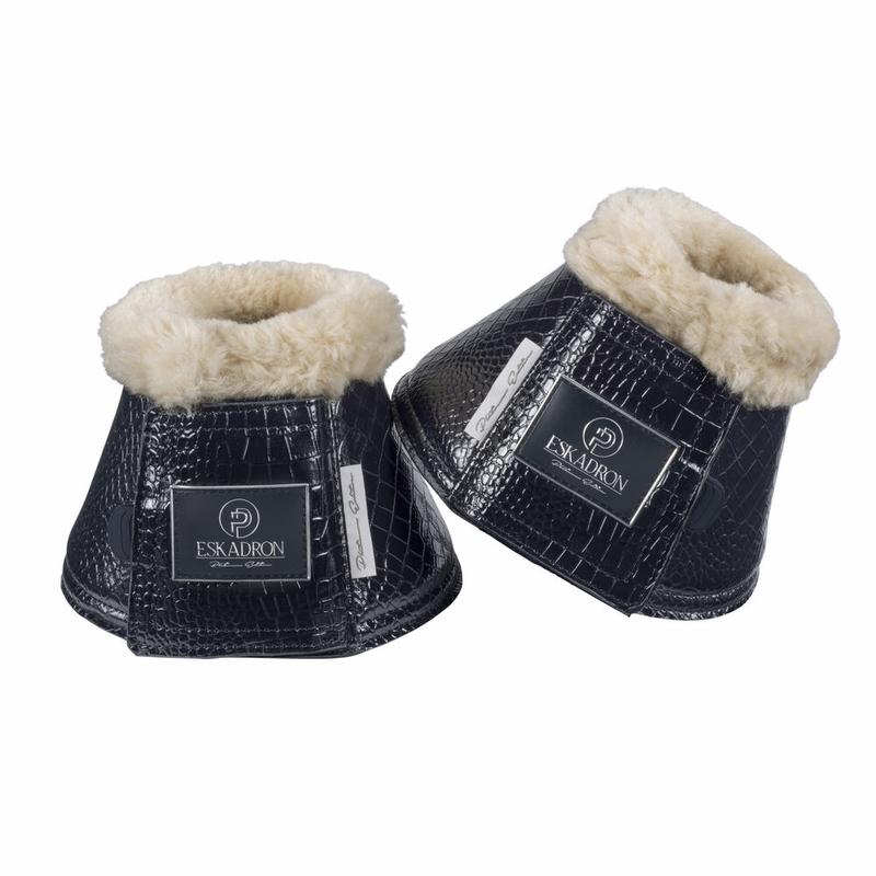 Kalosze z futerkiem Eskadron Platinum Croco Fauxfur Navy, granatowe 2022/2023