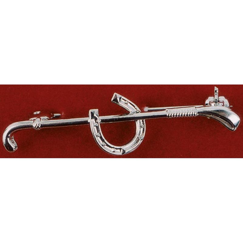 Spinka do plastronu BUSSE głowa konia srebrna