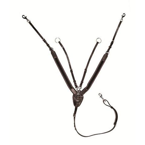 Napierśnik HKM z szerokimi gumami brązowy