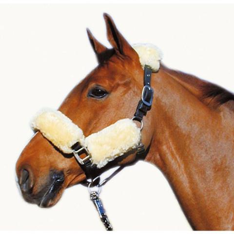 Futerko na paski ogłowia HKM zestaw naturalne