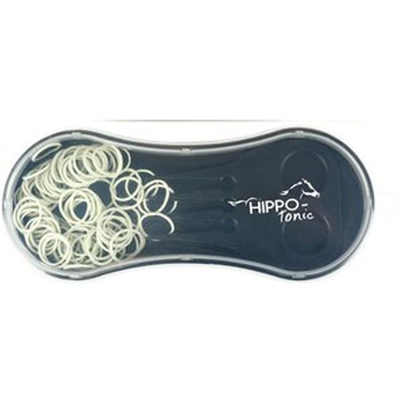 Szczotka Ekkia Magic Hippo-tonic z grzebykiem i gumkami czarna