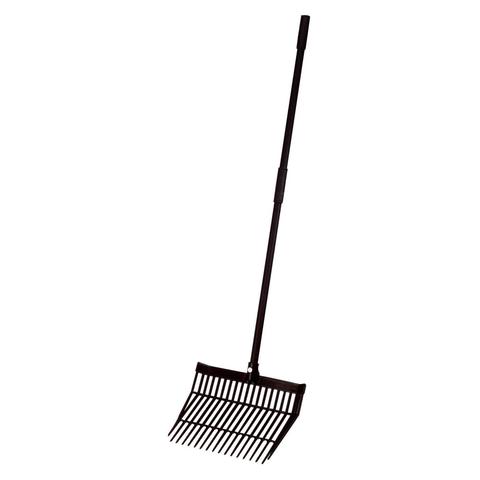 Widły plastikowe z metalowym trzonkiem Ekkia czarne