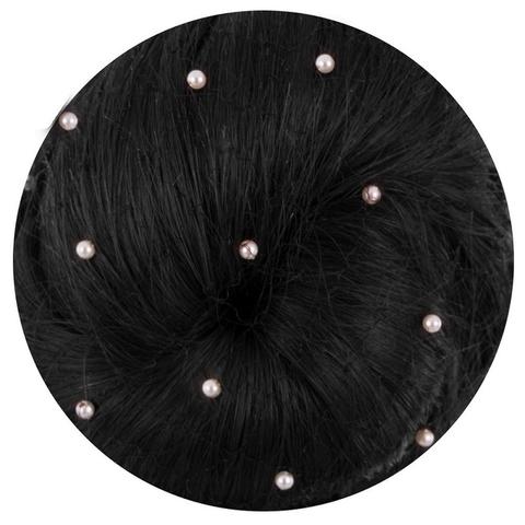 Siatka na włosy BR z koralikami czarna