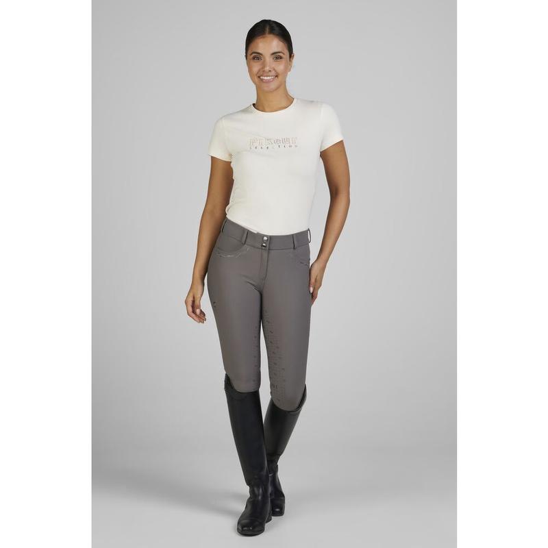 Koszulka damska Pikeur Roundneck Shirt Creamy, kremowa 2025