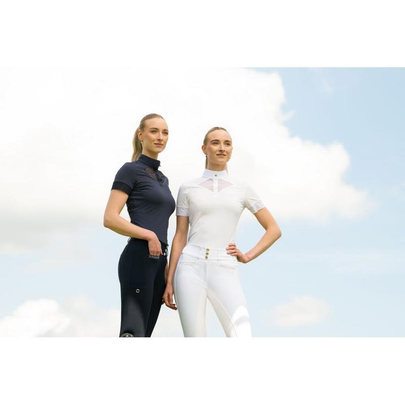 Koszulka konkursowa damska Pikeur Pique Shirt White, biała 2025