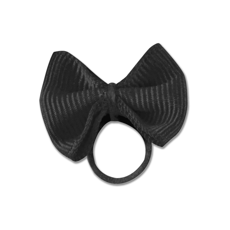 Gumki-kokardki do zaplatania koreczków Waldhausen czarne