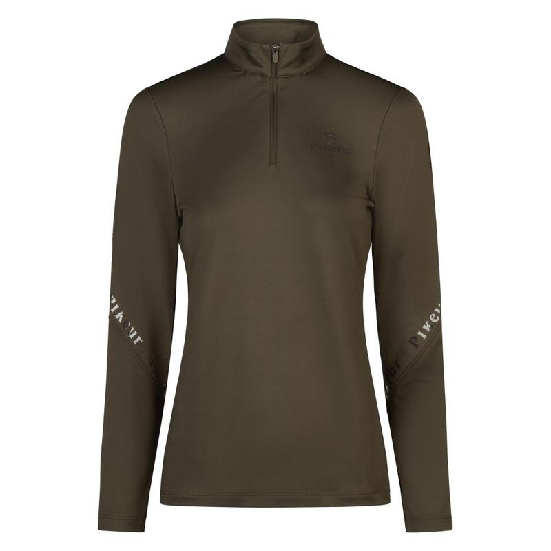 Bluzka damska Pikeur Zip Shirt Sports Deep Khaki, ciemnozielony 2025/2026