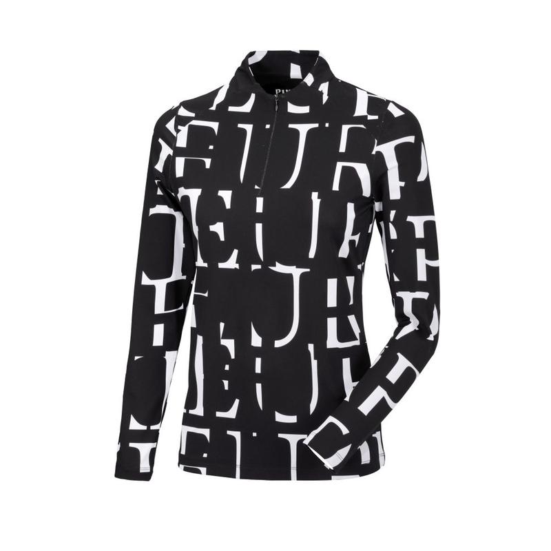 Bluzka damska techniczna Pikeur Marla Black N' White, czarno-biała 2021