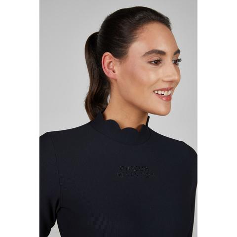 Golf damski Pikeur Rip Shirt Selection Black, czarna 2025/2026