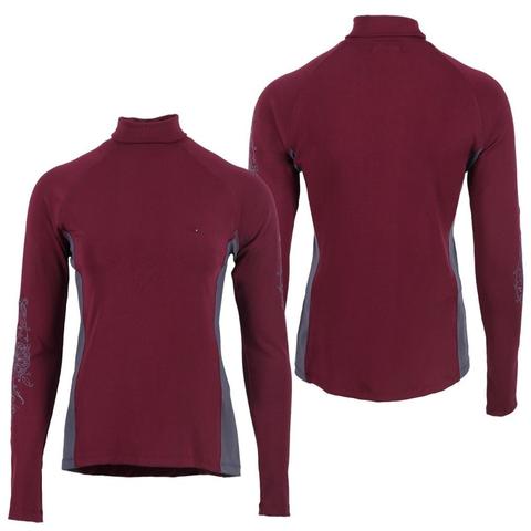 Bluzka QHP Anniek długi rękaw bordowa
