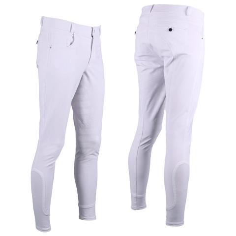 Bryczesy męskie QHP Boaz white, białe