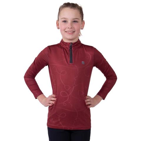 Bluzka młodzieżowa techniczna QHP Amina burgundowa