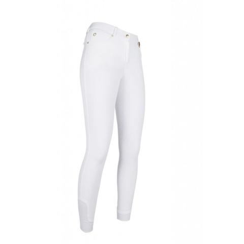 Bryczesy damskie HKM LG Basic Silikon białe
