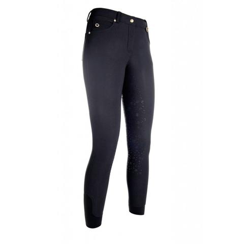 Bryczesy damskie HKM LG Basic Silikon czarne