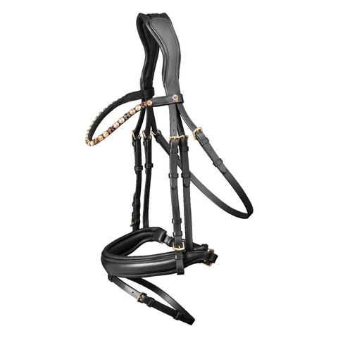 Ogłowie Waldhausen X-line Goldheart czarne