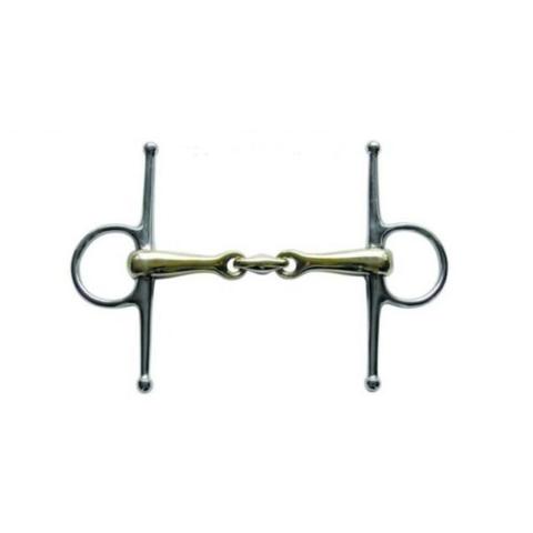 Wędzidło z wąsami HKM podwójnie łamane argentan 16mm