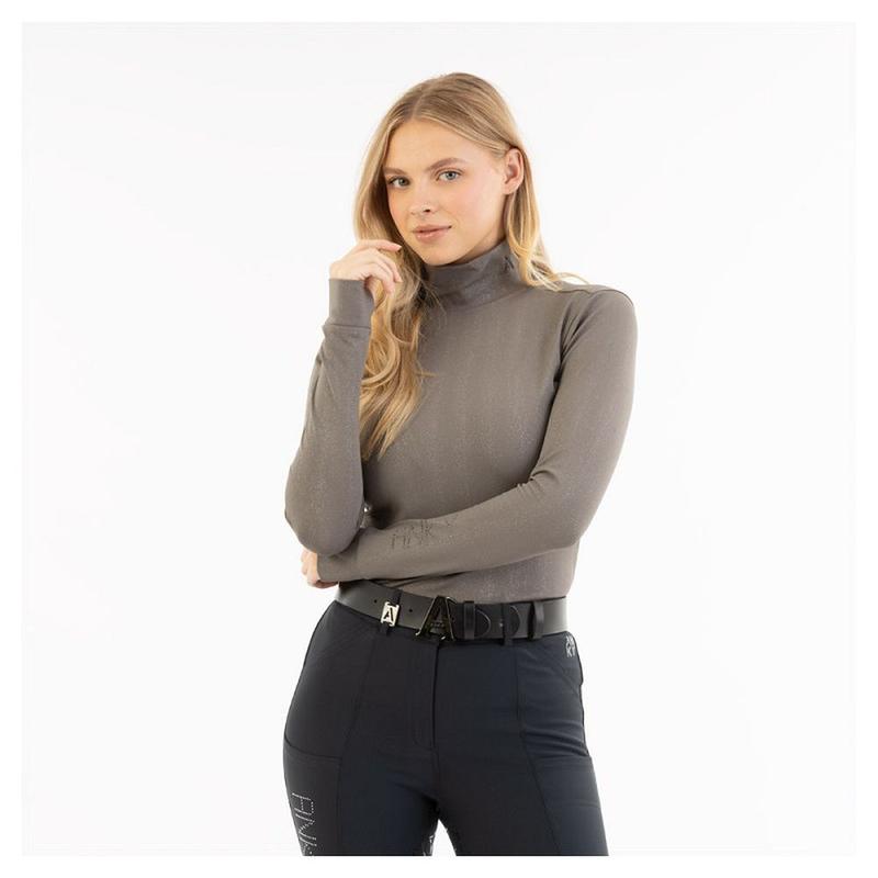 Golf damski techniczny Anky Mockneck srebrny