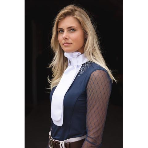 Plastron Anky Prospect biało-srebrny