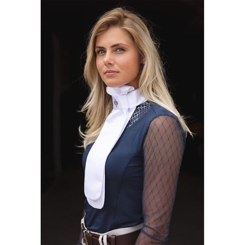 Plastron Anky Prospect biało-srebrny