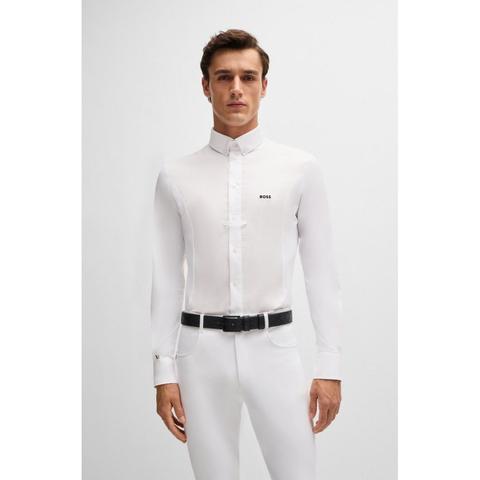 Koszula męska konkursowa Boss Equestrian Norman White, biała