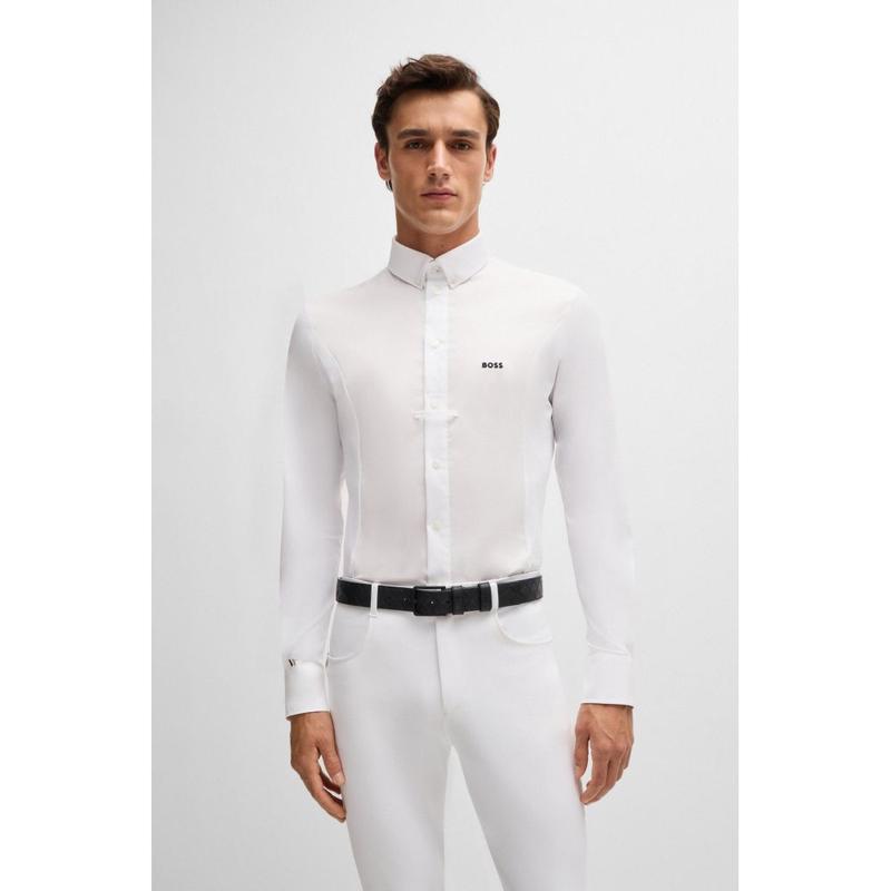 Koszula męska konkursowa Boss Equestrian Norman White, biała