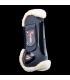 Ochraniacze z futerkiem eQuick eLight Fluffy Velcro przód czarne