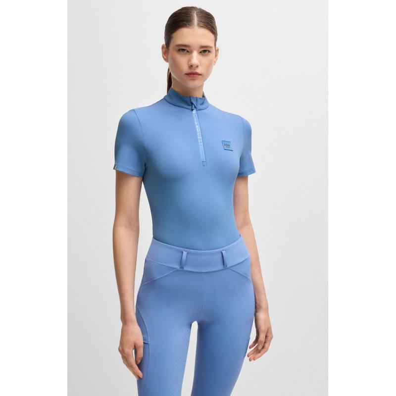 Koszulka treningowa Boss Equestrian Maira Stripes Riviera, niebieska