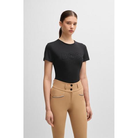 Koszulka Damska Boss Equestrian Maya Black, czarna