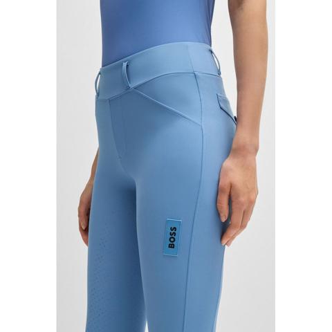 Legginsy damskie Boss Equestrian Hybrid Full Grip Riviera, niebieskie