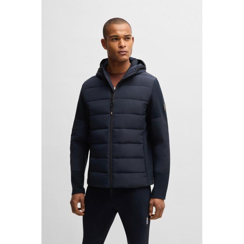 Kurtka męska Boss Hybrid Jacket Sky Captain, granatowa