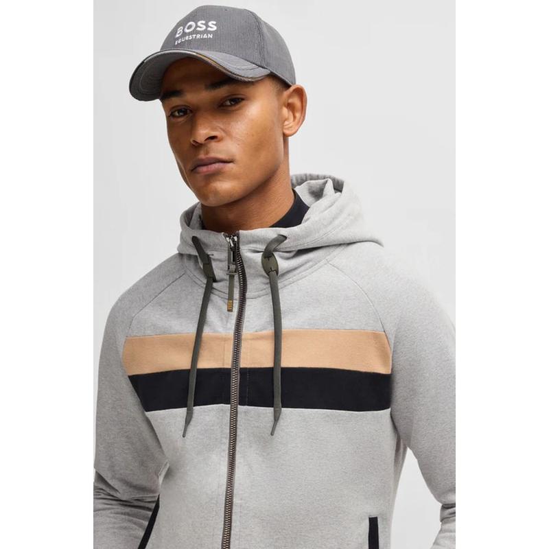 Bejsbolówka unisex Boss Equestrian Classic Dark Grey, szara