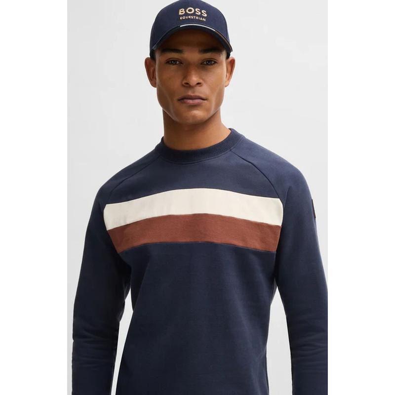 Bejsbolówka unisex Boss Equestrian Classic Sky Captain, granatowa