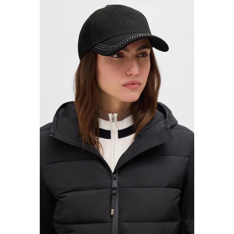 Bejsbolówka unisex Boss Equestrian Classic Crystal Black, czarna