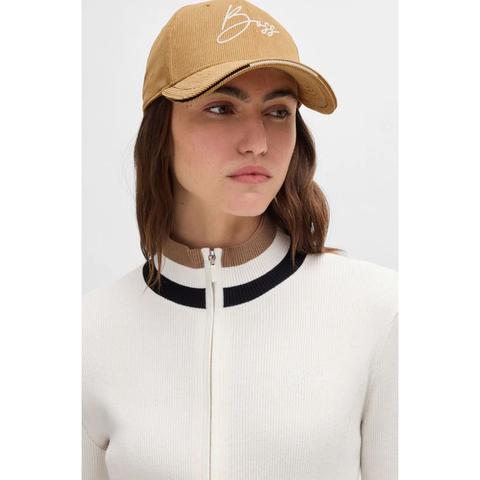 Bejsbolówka unisex Boss Equestrian Signed Camel, karmelowa