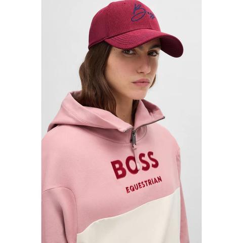 Bejsbolówka unisex Boss Equestrian Signed Cabernet, bordowa