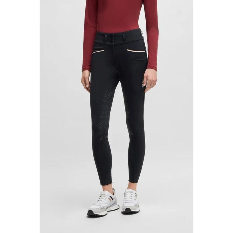 Bryczesy damskie Boss Equestrian Hailey pełen lej silikonowy Sky Captain, granatowe