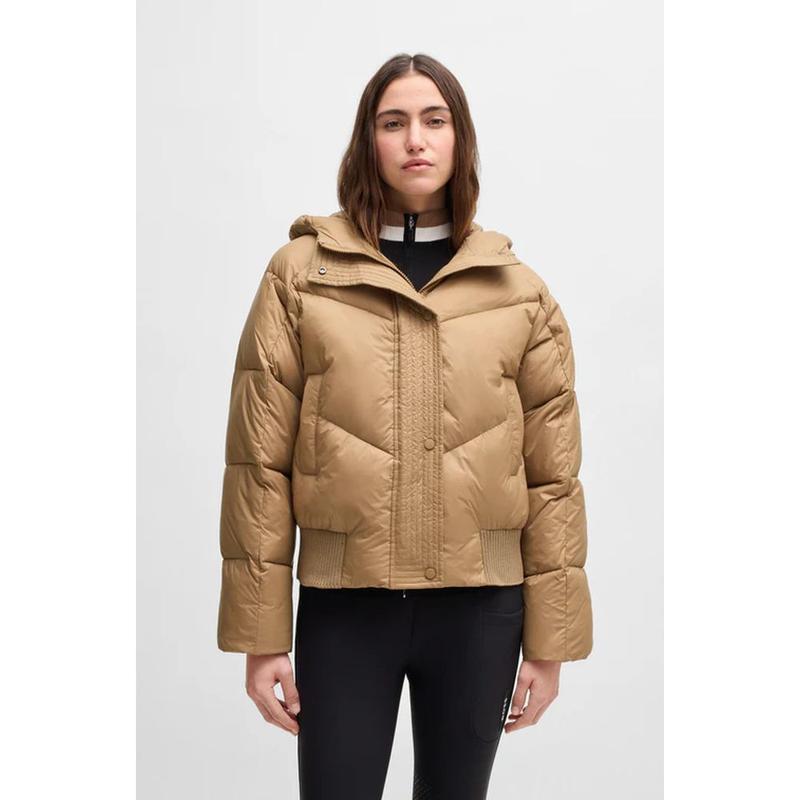 Kurtka damska zimowa Boss Equestrian Marsha Bomber Camel, karmelowa