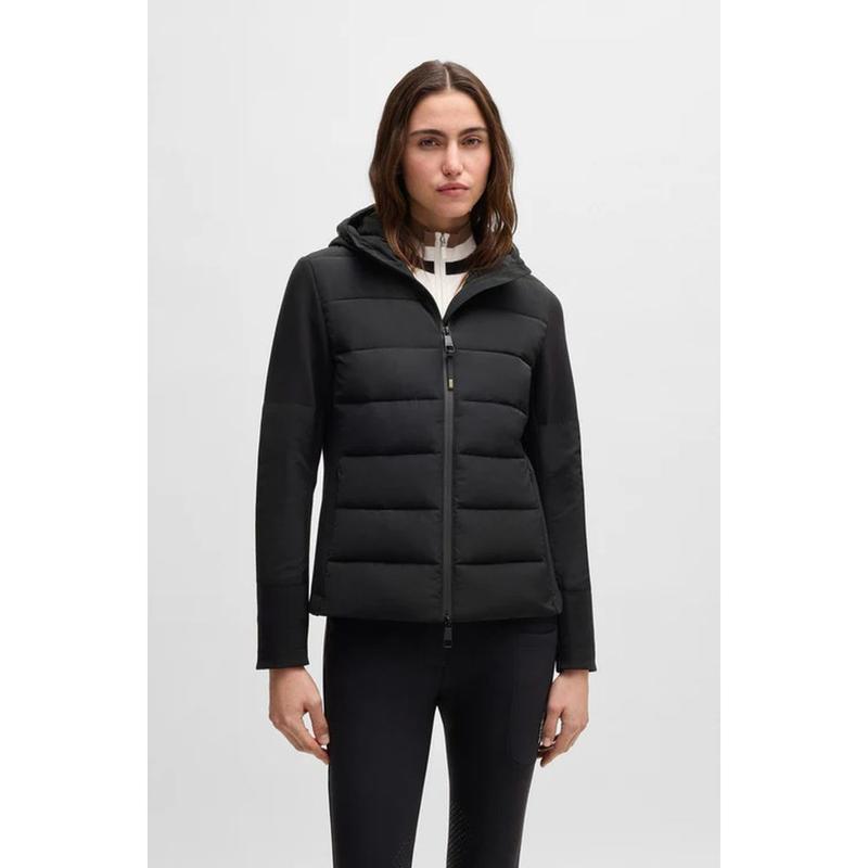 Kurtka damska Boss Equestrian Jessy Hybrid Black, czarna