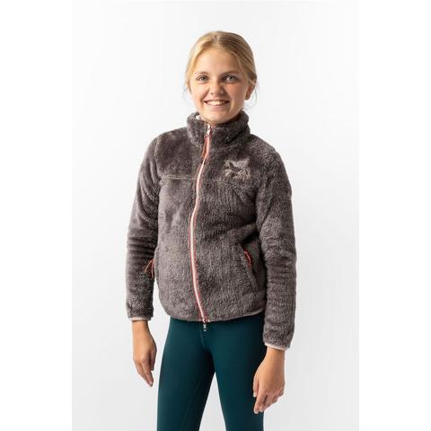 Bluza młodzieżowa polarowa Horze Elsa brązowa