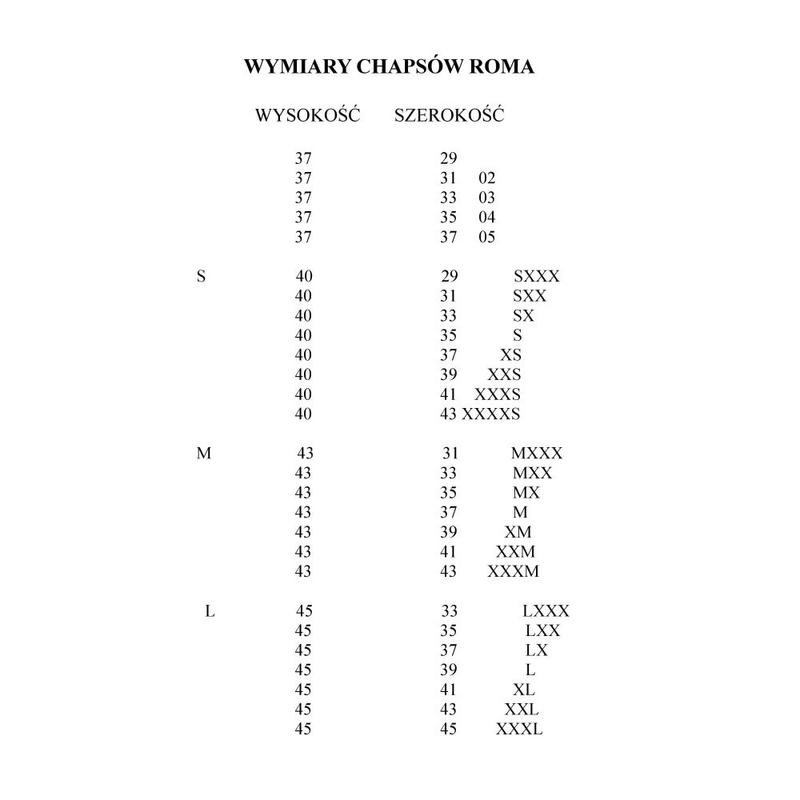 Chapsy Roma na wymiar