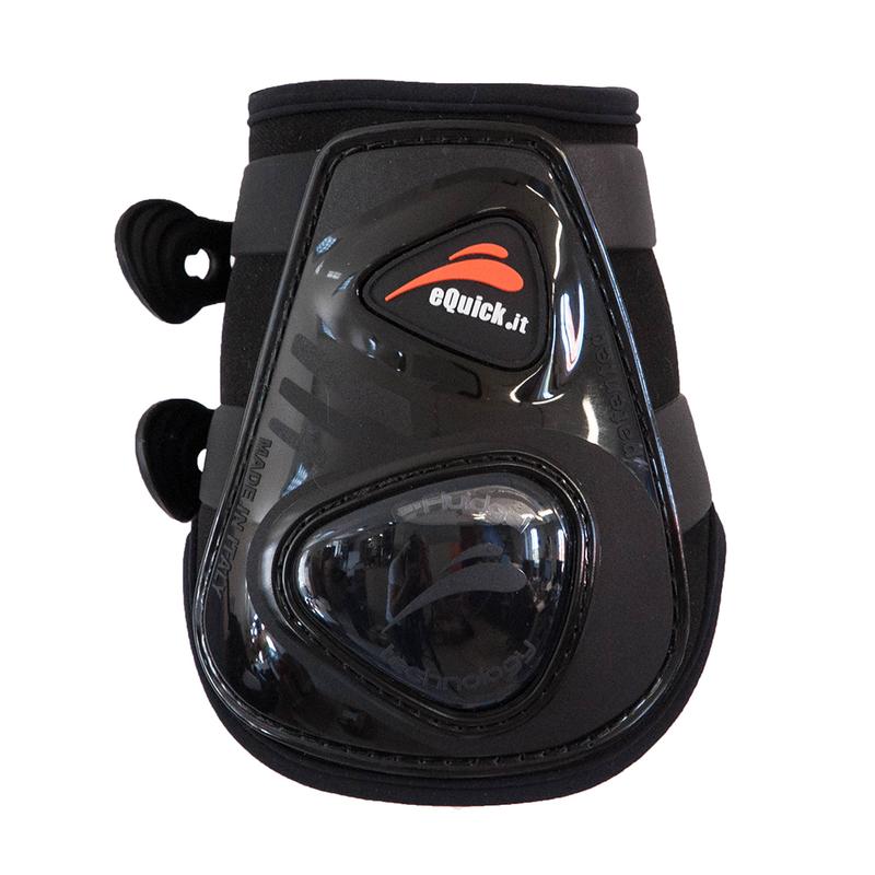 Ochraniacze eQuick eShock FluidGel Legend tył czarne z czarnym żelem