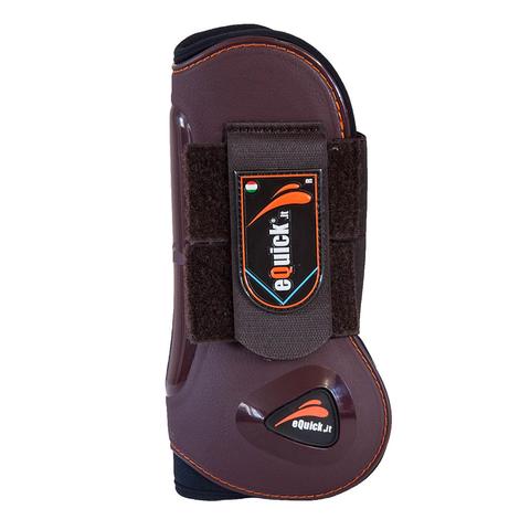 Ochraniacze eQuick eLight Velcro przód brązowe