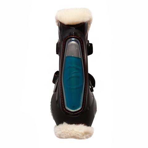 Ochraniacze z futerkiem eQuick eShock FluidGel Fluffy Velcro przód czarne