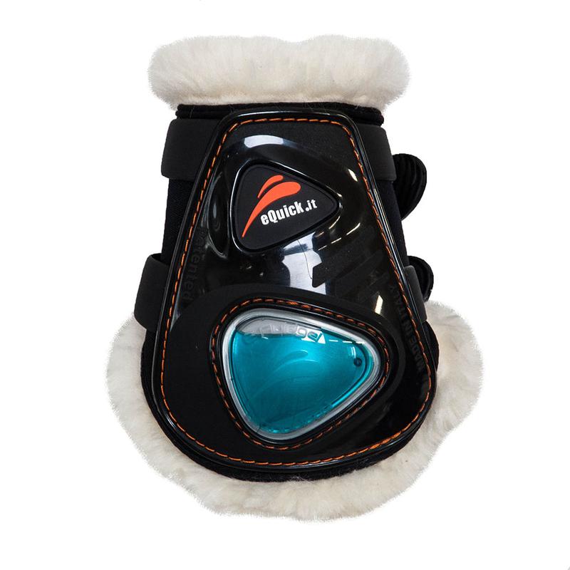 Ochraniacze z futerkiem eQuick eShock FluidGel Fluffy tył czarne