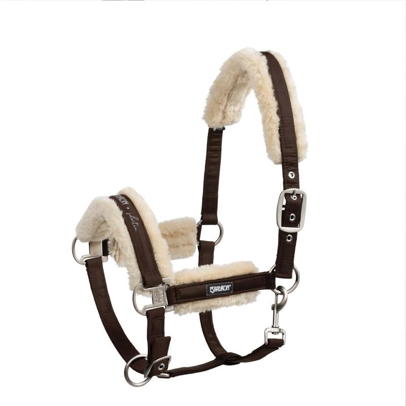 Kantar z futerkiem Eskadron Basics Pin Buckle FauxFur Darkbrown, brązowy