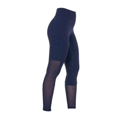 Legginsy damskie Equestro Hybrid Navy Blazer, granatowe