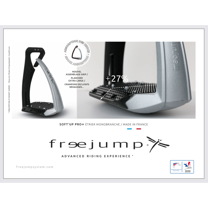Strzemiona Freejump Soft Up Classic dorośli pearl silver-black, srebrny-czarny