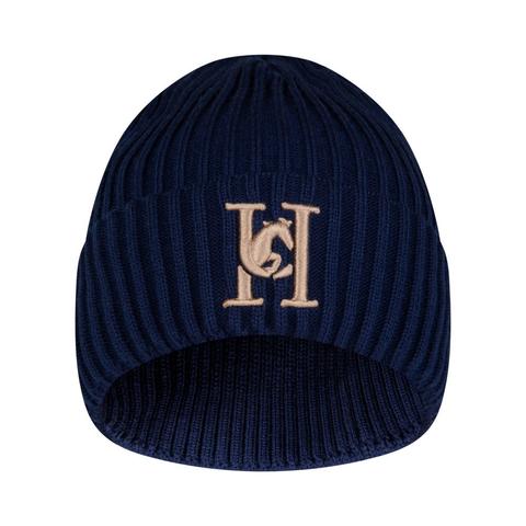 Czapka zimowa Hoorsy Sand, granatowa złote logo