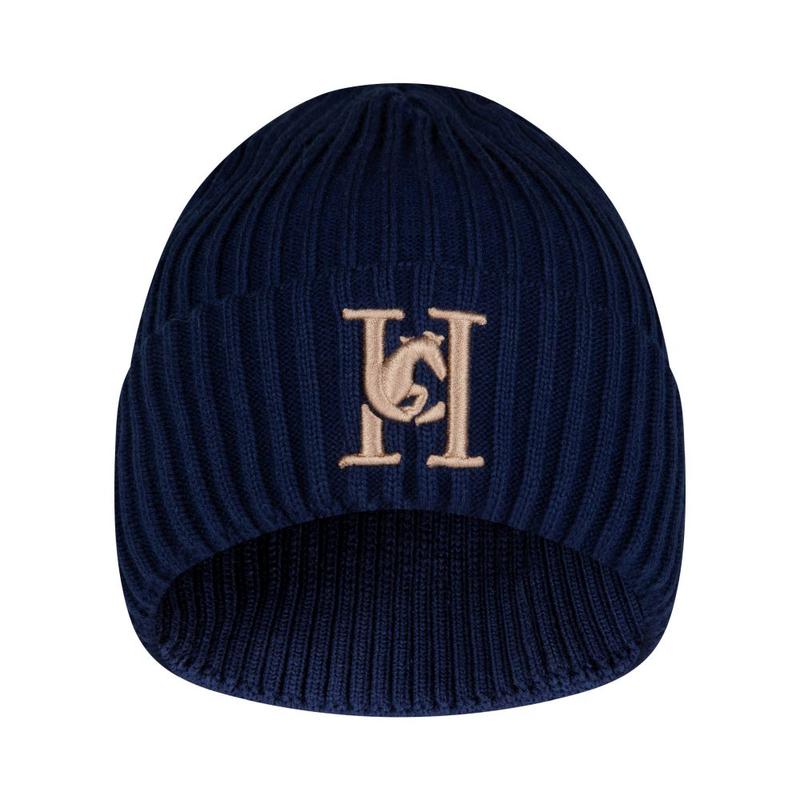 Czapka zimowa Hoorsy Sand, granatowa złote logo