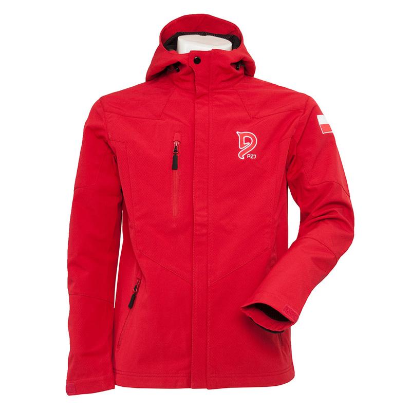 Kurtka kibica męska wiosna/lato Polish Equestrian Team Softshell nano czerwona